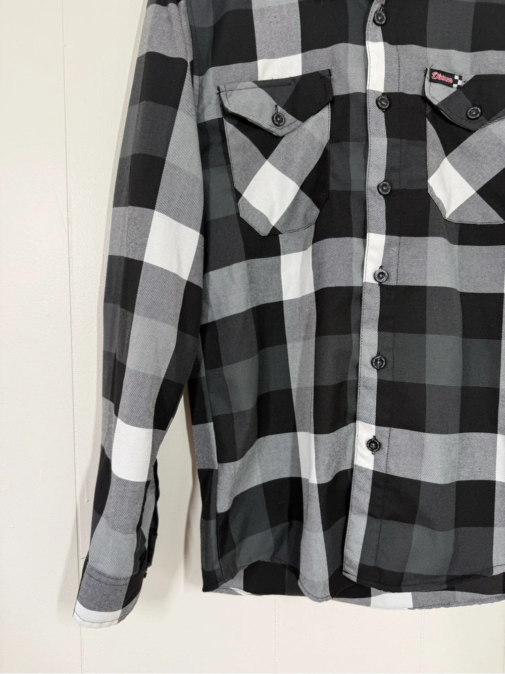 Dixxon Flannel Company Finish Line Black & White Long Sleeve Flannel